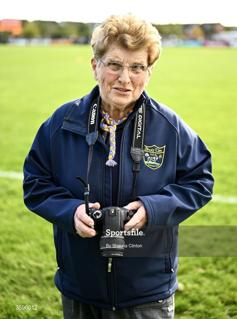 18 October 2026; Wolfe Tones photographer Julie-Anne McKeown, from Rathkenny in Meath, before the Meath County Senior Club Football Championship final match between Wolfe Tones and Donaghmore/ Ashbourne at Donaghmore-Ashbourne GAA Club in Ashbourne, Meath. Photo by Shauna Clinton/Sportsfile