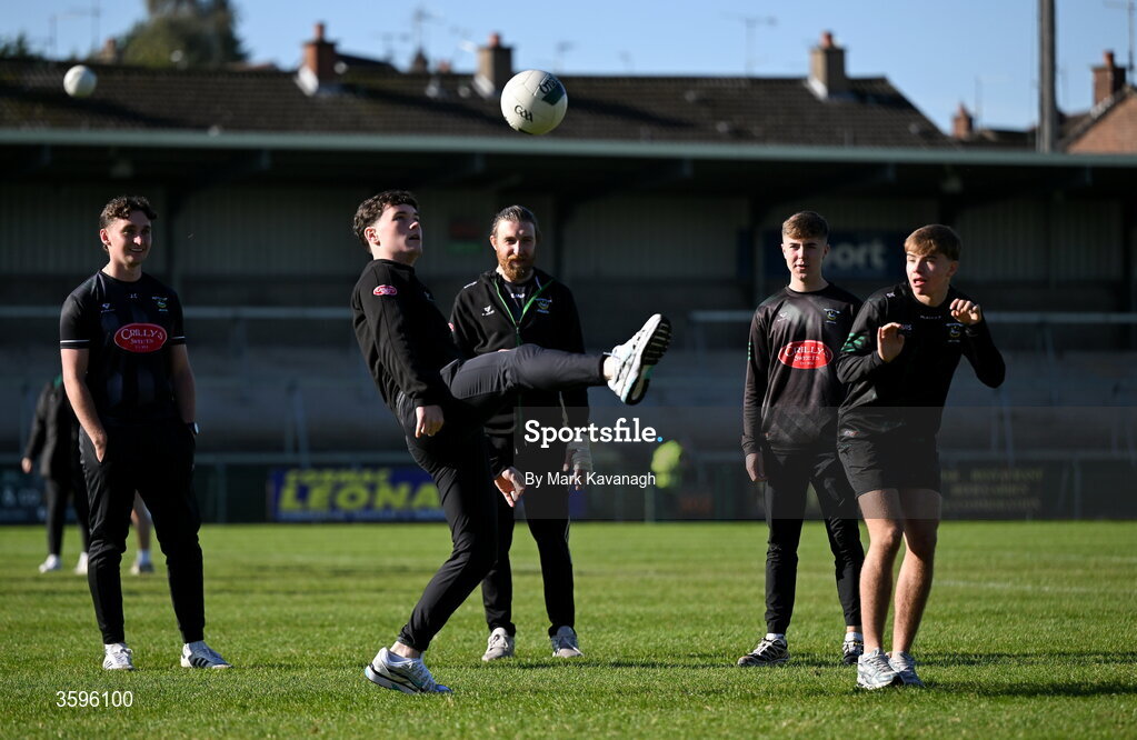18 October 2026; Killeavy St Moninna players arrive before the Armagh County Senior Club Football Championship final match between Killeavy St Moninna and Crossmaglen Rangers at BOX-IT Athletic Grounds in Armagh. Photo by Mark Kavanagh/Sportsfile