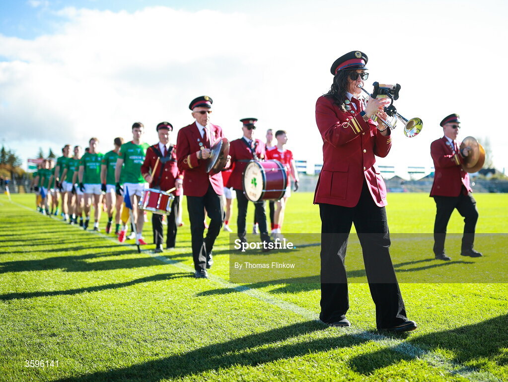 18 October 2026; The pre-match parade before the Roscommon County Senior Club Football Championship final match between Pádraig Pearses and St Brigid's at King & Moffatt Dr Hyde Park in Roscommon. Photo by Thomas Flinkow/Sportsfile