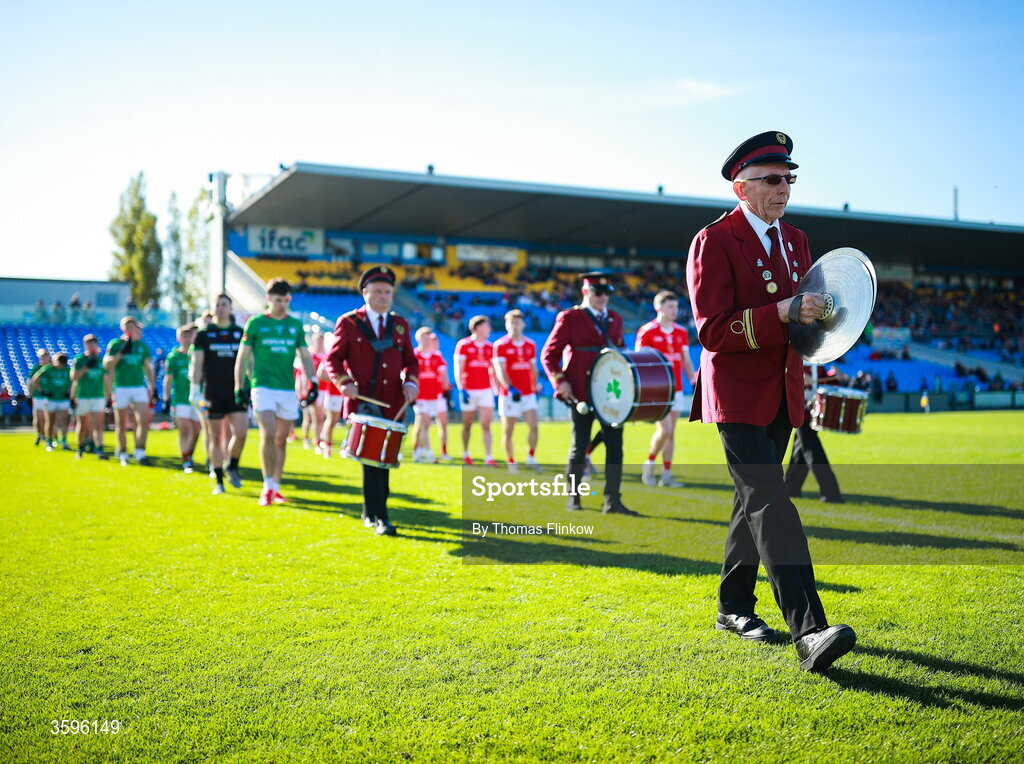 18 October 2026; The pre-match parade before the Roscommon County Senior Club Football Championship final match between Pádraig Pearses and St Brigid's at King & Moffatt Dr Hyde Park in Roscommon. Photo by Thomas Flinkow/Sportsfile