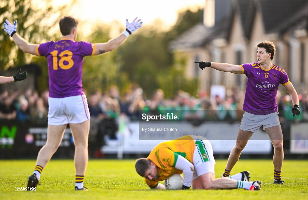 18 October 2026; Tom Gavigan of Wolfe Tones celebrates after scoring his side's first goal during the Meath County Senior Club Football Championship final match between Wolfe Tones and Donaghmore/ Ashbourne at Donaghmore-Ashbourne GAA Club in Ashbourne, Meath. Photo by Shauna Clinton/Sportsfile