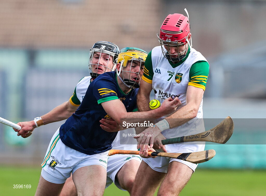 18 October 2026; Daniel Hand of Kilcormac-Killoughey in action against Jack Fogarty of Ballinamere during the Offaly County Senior Club Hurling Championship final match between Kilcormac - Killoughey and Ballinamerey at Glenisk O'Connor Park in Tullamore, Offaly. Photo by Michael P Ryan/Sportsfile