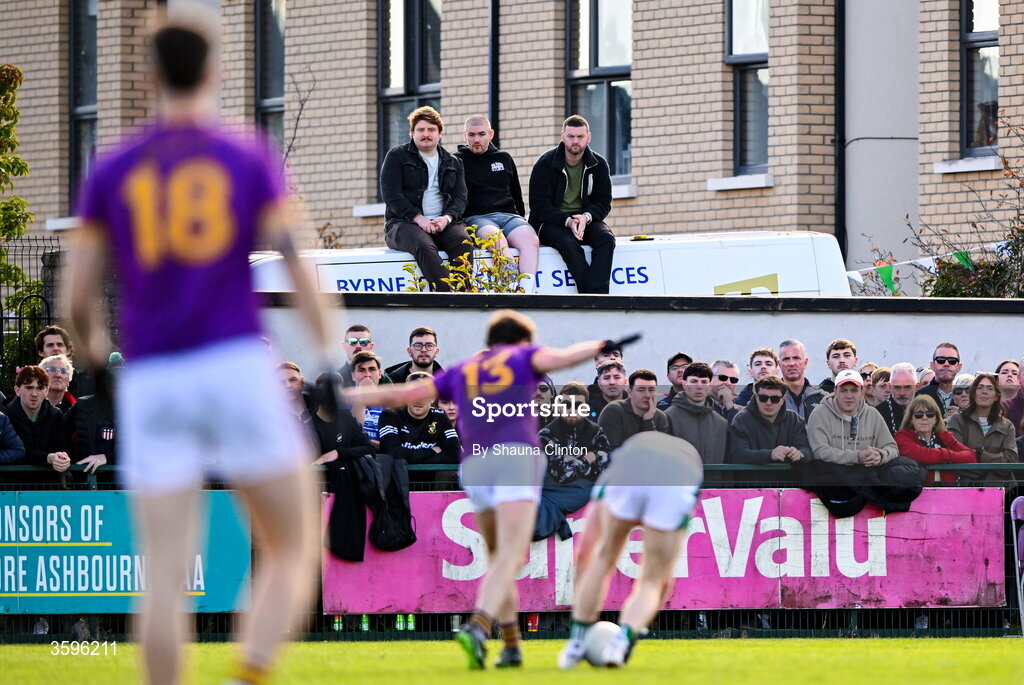 18 October 2026; Spectators look on from the top of a van during the Meath County Senior Club Football Championship final match between Wolfe Tones and Donaghmore/ Ashbourne at Donaghmore-Ashbourne GAA Club in Ashbourne, Meath. Photo by Shauna Clinton/Sportsfile