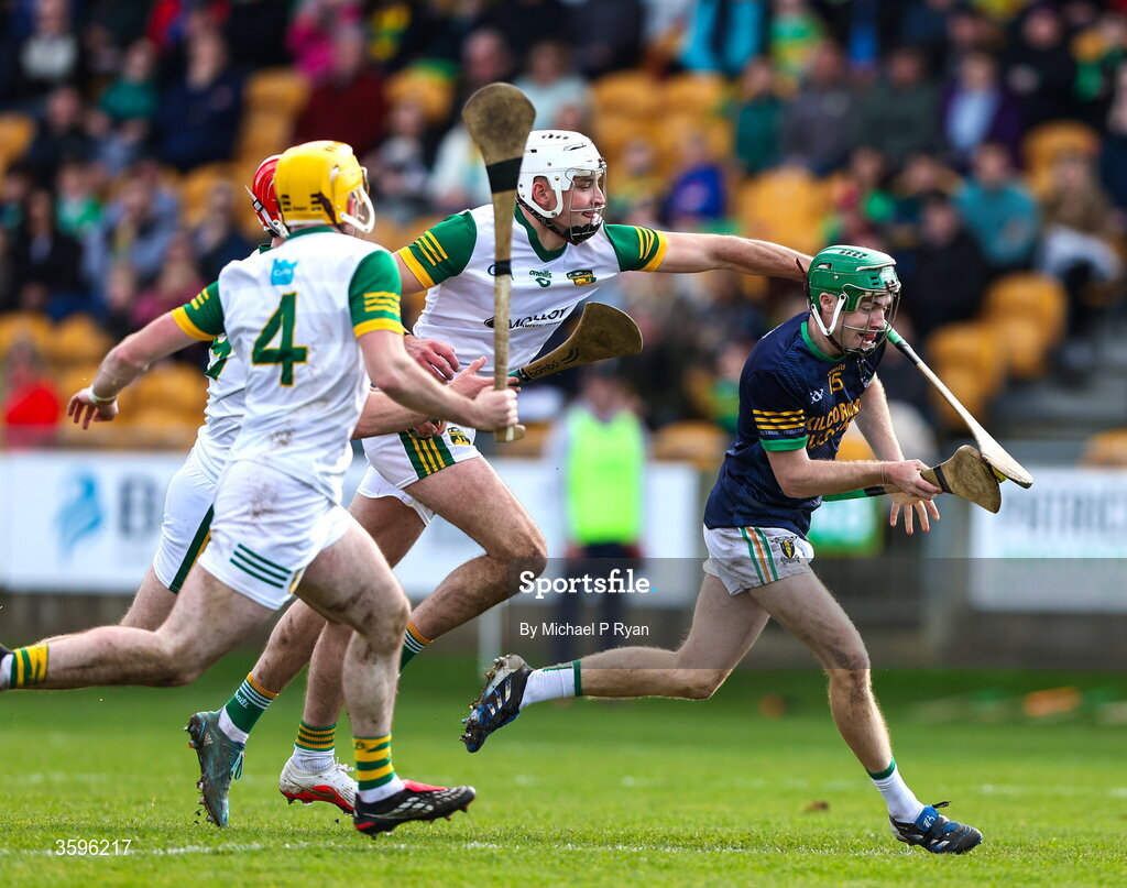 18 October 2026; Adam Screeney of Kilcormac-Killoughey in action against Ross Ravenhill of Ballinamere during the Offaly County Senior Club Hurling Championship final match between Kilcormac - Killoughey and Ballinamerey at Glenisk O'Connor Park in Tullamore, Offaly. Photo by Michael P Ryan/Sportsfile