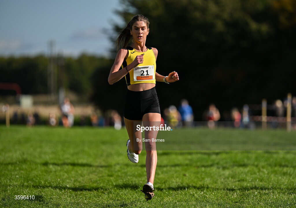 18 October 2026; Fiona Everard of Bandon AC, Cork, on her way to winning the Senior Women 6000m during the Autumn Open Cross Country International at the Sport Ireland Campus in Dublin. Photo by Sam Barnes/Sportsfile