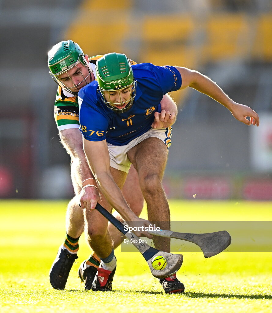 18 October 2026; Ben Cunningham of St Finbarr’s in action against Luke Horgan of Glen Rovers during the Cork County Premier Senior Club Hurling Championship final match between Glen Rovers and St Finbarr's at SuperValu Páirc Uí Chaoimh in Cork. Photo by Seb Daly/Sportsfile