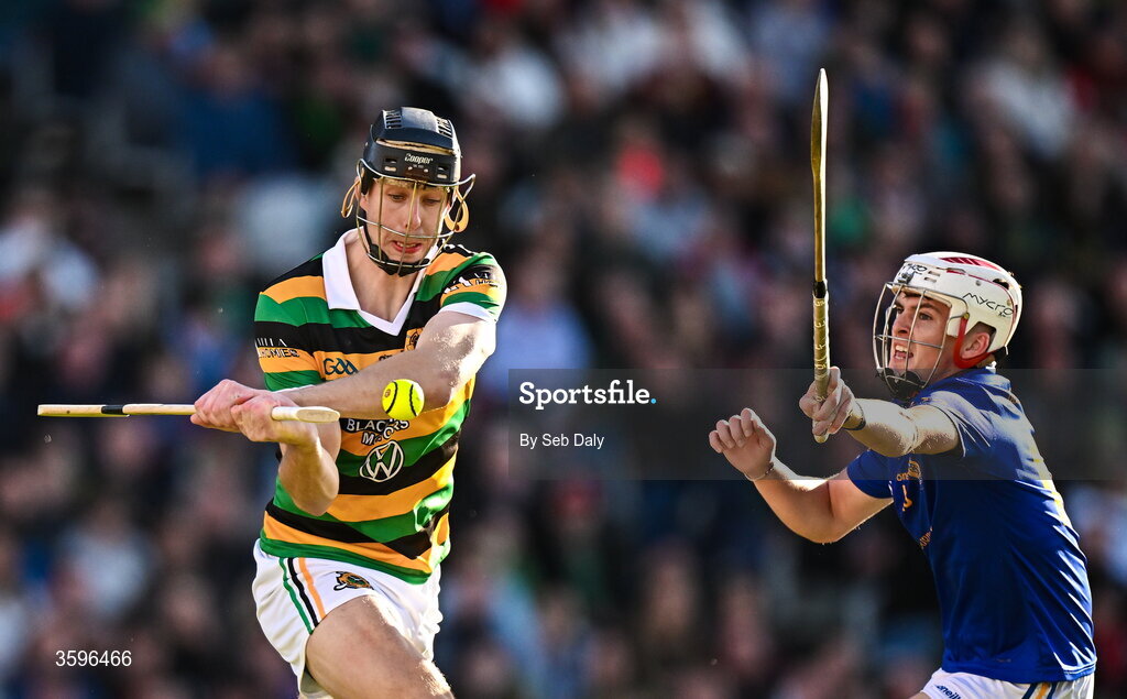 18 October 2026; Robert Downey of Glen Rovers in action against John Wigginton Barrett of St Finbarr’s during the Cork County Premier Senior Club Hurling Championship final match between Glen Rovers and St Finbarr's at SuperValu Páirc Uí Chaoimh in Cork. Photo by Seb Daly/Sportsfile