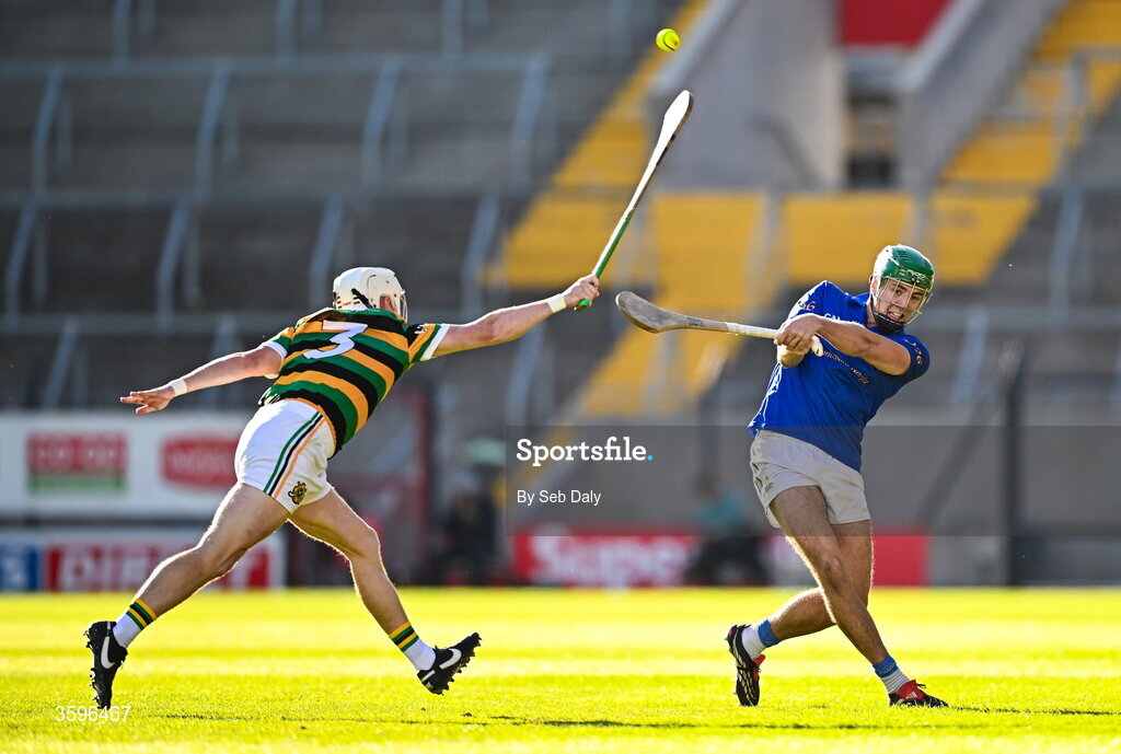18 October 2026; Ben Cunningham of St Finbarr’s in action against Adam Lynch of Glen Rovers during the Cork County Premier Senior Club Hurling Championship final match between Glen Rovers and St Finbarr's at SuperValu Páirc Uí Chaoimh in Cork. Photo by Seb Daly/Sportsfile