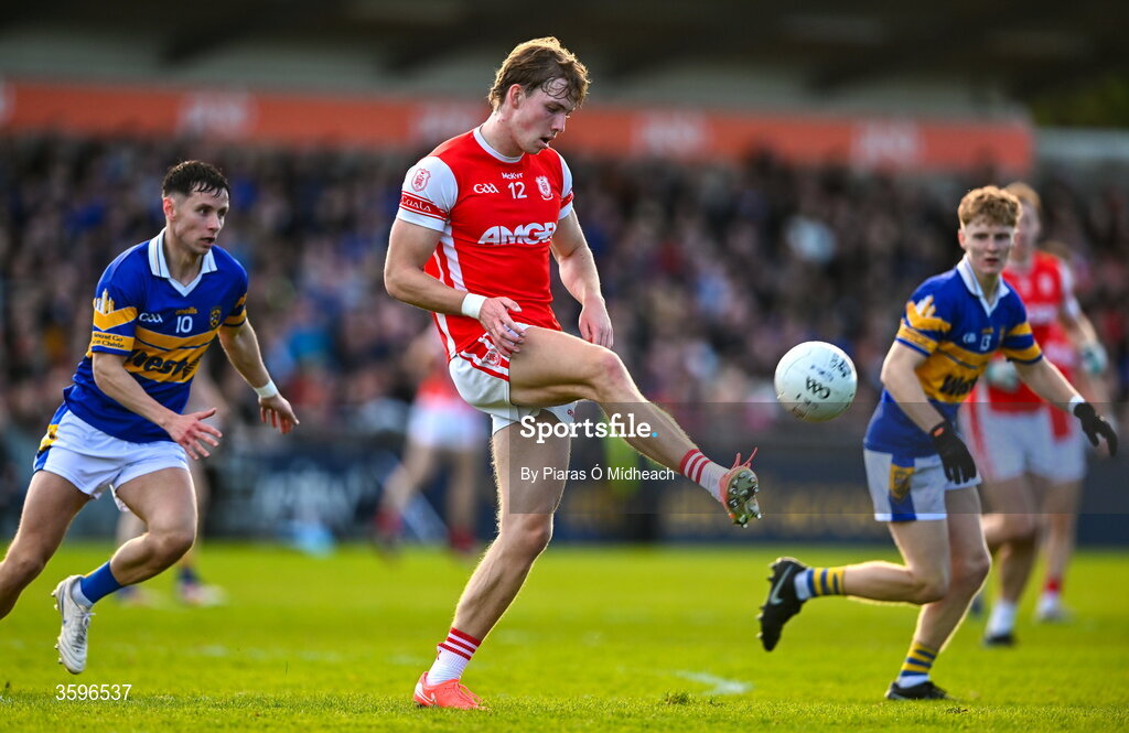 18 October 2026; Dan O’Sullivan of Cuala during the PTSB Dublin County Senior Club Football Championship final match between Castleknock and Cuala at Parnell Park in Dublin. Photo by Piaras Ó Mídheach/Sportsfile