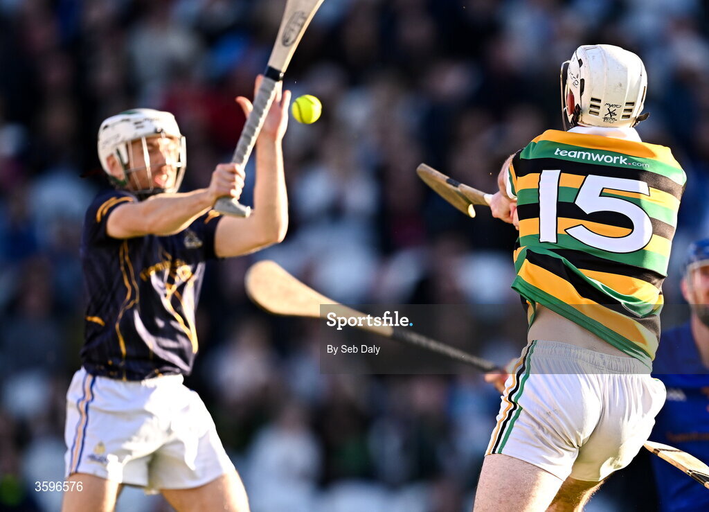 18 October 2026; Eoin O’Leary of Glen Rovers, 15, scores his side's first goal during the Cork County Premier Senior Club Hurling Championship final match between Glen Rovers and St Finbarr's at SuperValu Páirc Uí Chaoimh in Cork. Photo by Seb Daly/Sportsfile