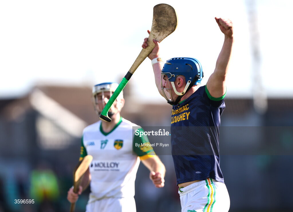 18 October 2026; Colin Spain of Kilcormac-Killoughey celebrates at the final whistleduring the Offaly County Senior Club Hurling Championship final match between Kilcormac - Killoughey and Ballinamerey at Glenisk O'Connor Park in Tullamore, Offaly. Photo by Michael P Ryan/Sportsfile