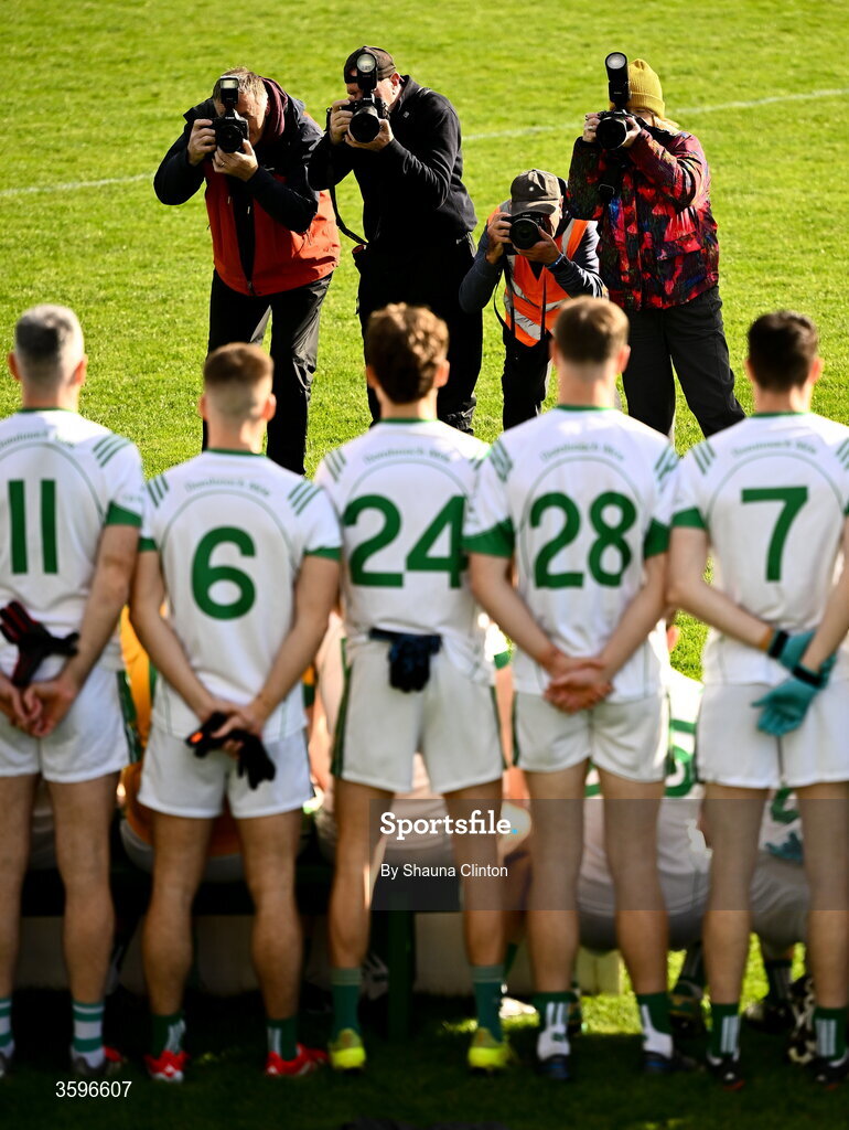 18 October 2026; Donaghmore/ Ashbourne players line up for a team photograph before the Meath County Senior Club Football Championship final match between Wolfe Tones and Donaghmore/ Ashbourne at Donaghmore-Ashbourne GAA Club in Ashbourne, Meath. Photo by Shauna Clinton/Sportsfile
