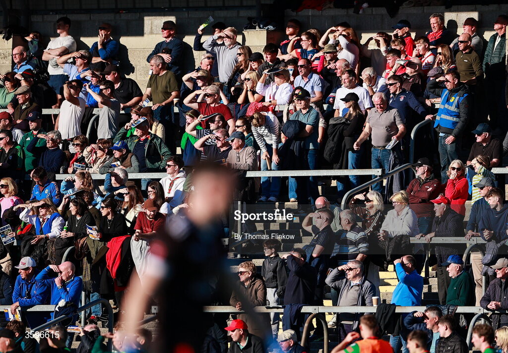 18 October 2026; Spectators during the Roscommon County Senior Club Football Championship final match between Pádraig Pearses and St Brigid's at King & Moffatt Dr Hyde Park in Roscommon. Photo by Thomas Flinkow/Sportsfile