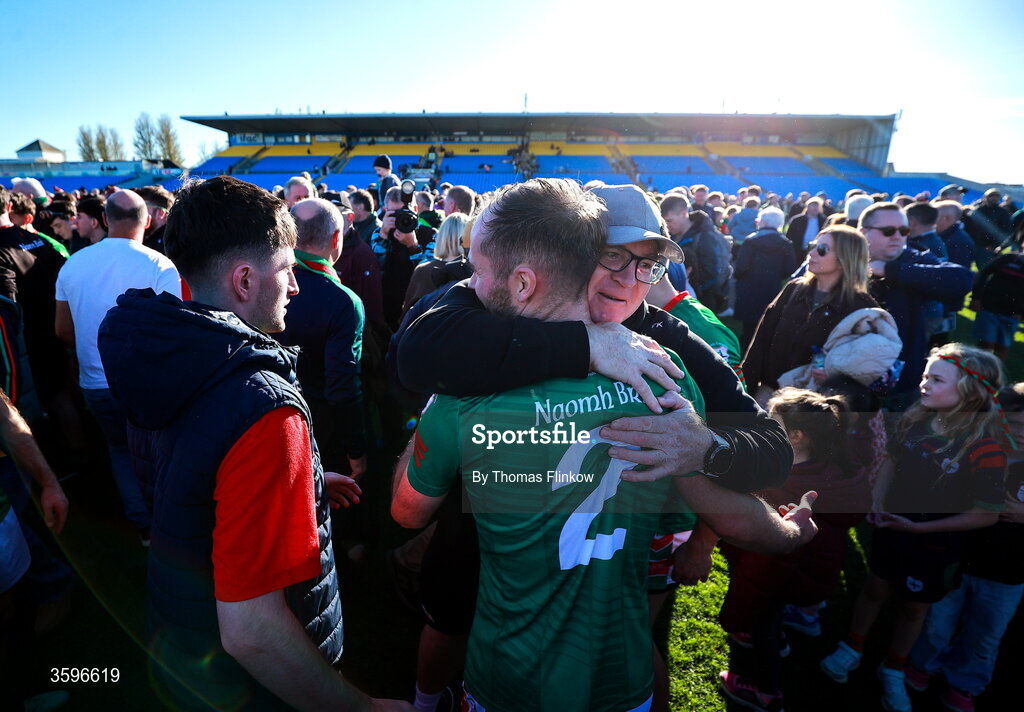 18 October 2026; St Brigid's players celebrate with supporters after the Roscommon County Senior Club Football Championship final match between Pádraig Pearses and St Brigid's at King & Moffatt Dr Hyde Park in Roscommon. Photo by Thomas Flinkow/Sportsfile