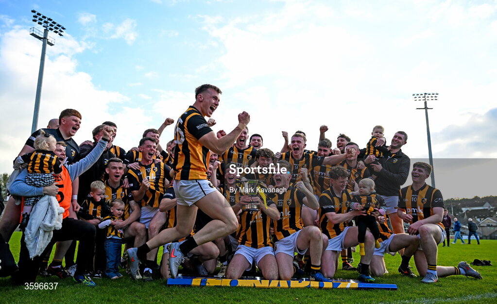 18 October 2026; Crossmaglen Rangers players celebrate after their side's win in the Armagh County Senior Club Football Championship final match between Killeavy St Moninna and Crossmaglen Rangers at BOX-IT Athletic Grounds in Armagh. Photo by Mark Kavanagh/Sportsfile
