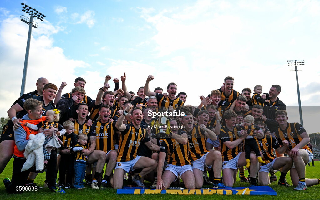 18 October 2026; Crossmaglen Rangers players celebrate after their side's win in the Armagh County Senior Club Football Championship final match between Killeavy St Moninna and Crossmaglen Rangers at BOX-IT Athletic Grounds in Armagh. Photo by Mark Kavanagh/Sportsfile