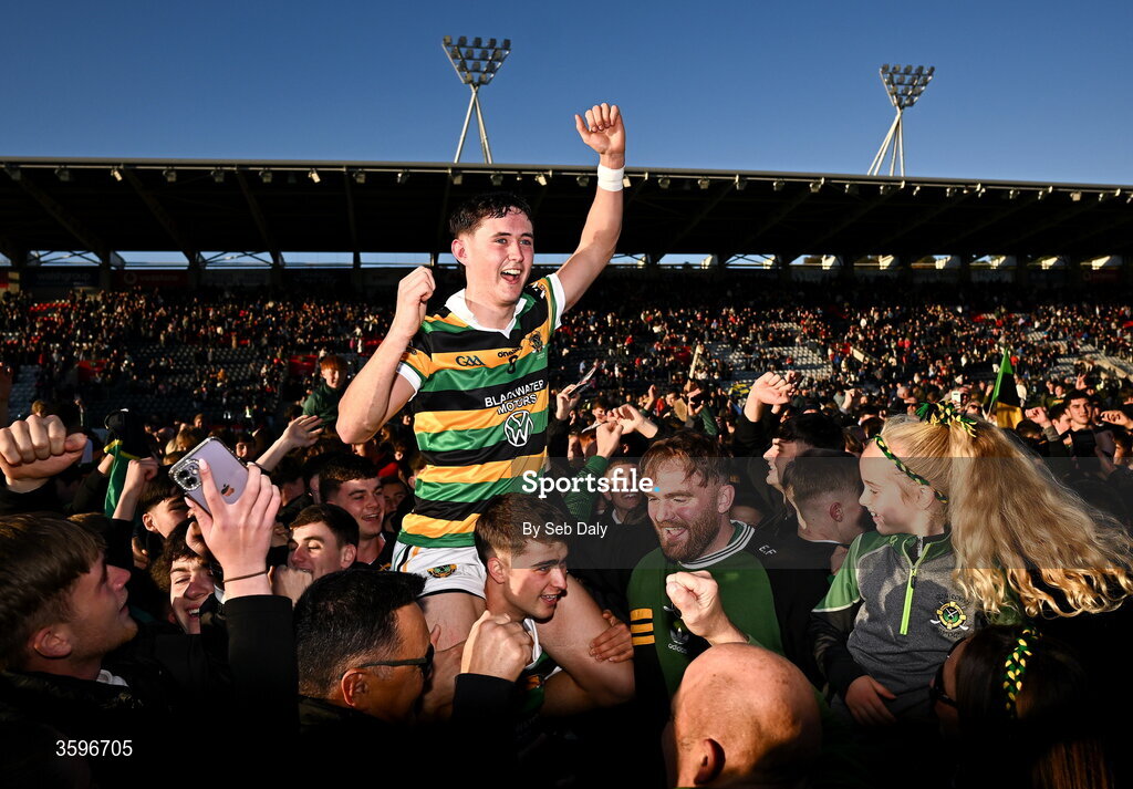 18 October 2026; Conor McCarthy of Glen Rovers celebrates with supporters after his side's victory in the Cork County Premier Senior Club Hurling Championship final match between Glen Rovers and St Finbarr's at SuperValu Páirc Uí Chaoimh in Cork. Photo by Seb Daly/Sportsfile