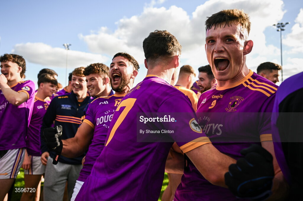 18 October 2026; Eoin Donegan of Wolfe Tones celebrates after his side's victory in the Meath County Senior Club Football Championship final match between Wolfe Tones and Donaghmore/ Ashbourne at Donaghmore-Ashbourne GAA Club in Ashbourne, Meath. Photo by Shauna Clinton/Sportsfile