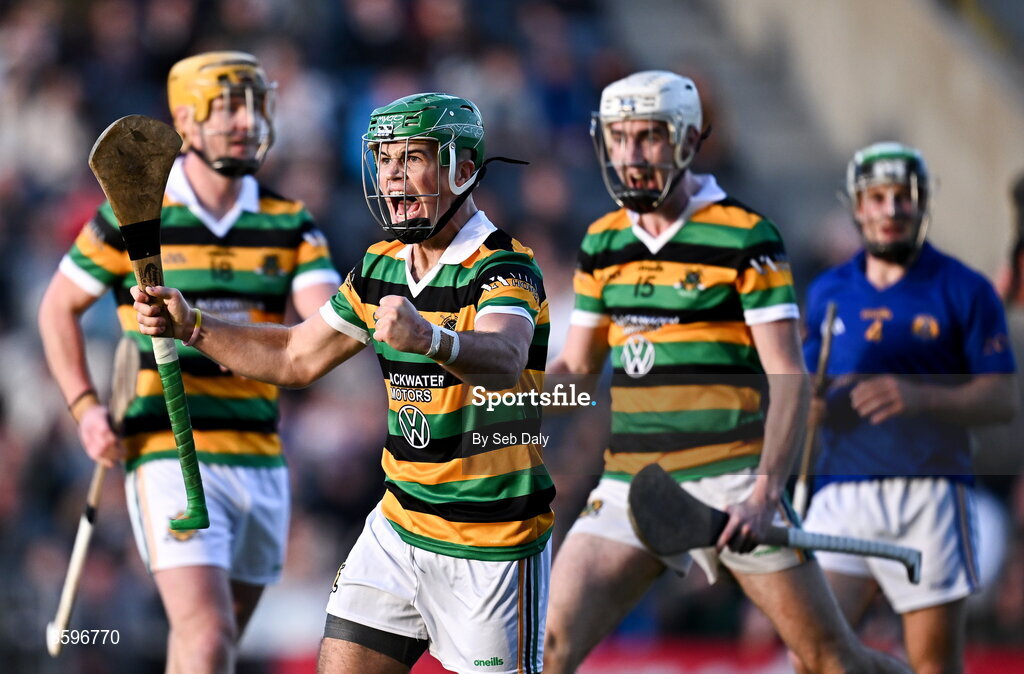 18 October 2026; Rhys Dunne of Glen Rovers, centre, celebrates during the Cork County Premier Senior Club Hurling Championship final match between Glen Rovers and St Finbarr's at SuperValu Páirc Uí Chaoimh in Cork. Photo by Seb Daly/Sportsfile