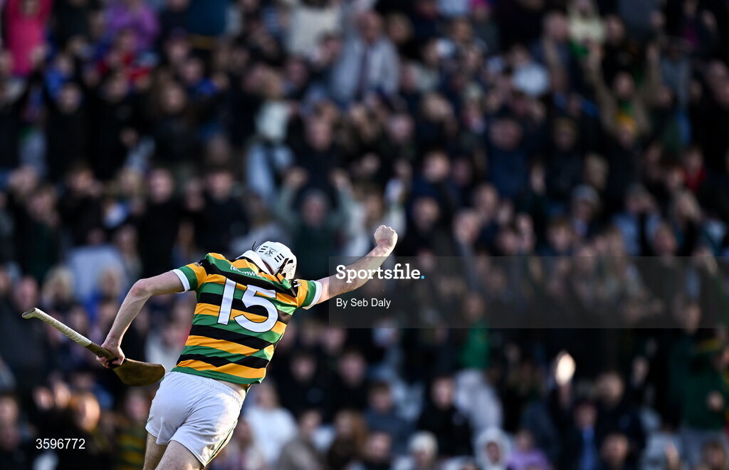18 October 2026; Eoin O’Leary of Glen Rovers celebrates after scoring his side's second goal during the Cork County Premier Senior Club Hurling Championship final match between Glen Rovers and St Finbarr's at SuperValu Páirc Uí Chaoimh in Cork. Photo by Seb Daly/Sportsfile