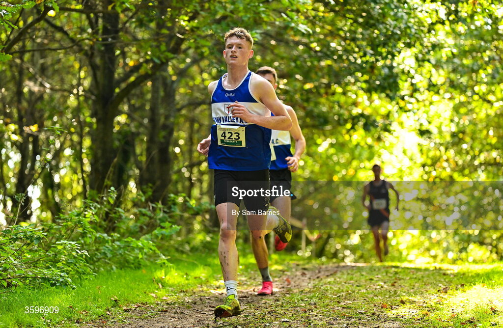 18 October 2026; Odhran McBrearty of Finn Valley AC, Donegal, competing in the U20 Men 6000m during the Autumn Open Cross Country International at the Sport Ireland Campus in Dublin. Photo by Sam Barnes/Sportsfile
