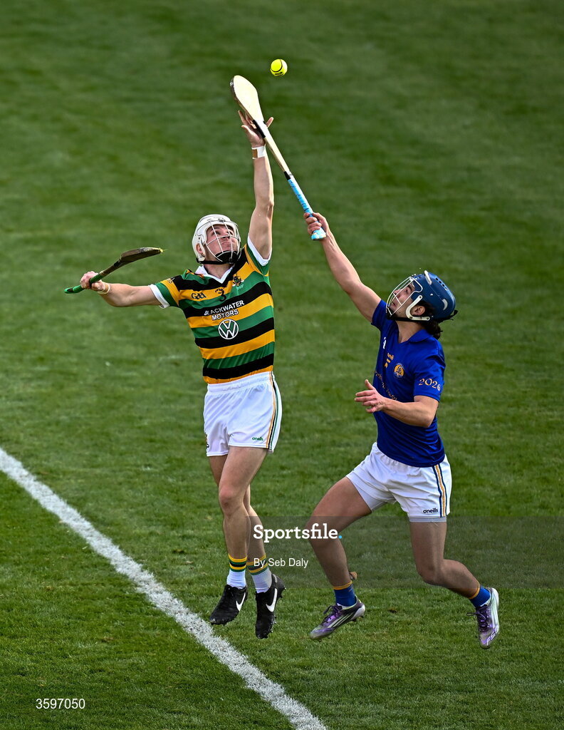 18 October 2026; Adam Lynch of Glen Rovers in action against Sam Cunningham of St Finbarr’s during the Cork County Premier Senior Club Hurling Championship final match between Glen Rovers and St Finbarr's at SuperValu Páirc Uí Chaoimh in Cork. Photo by Seb Daly/Sportsfile