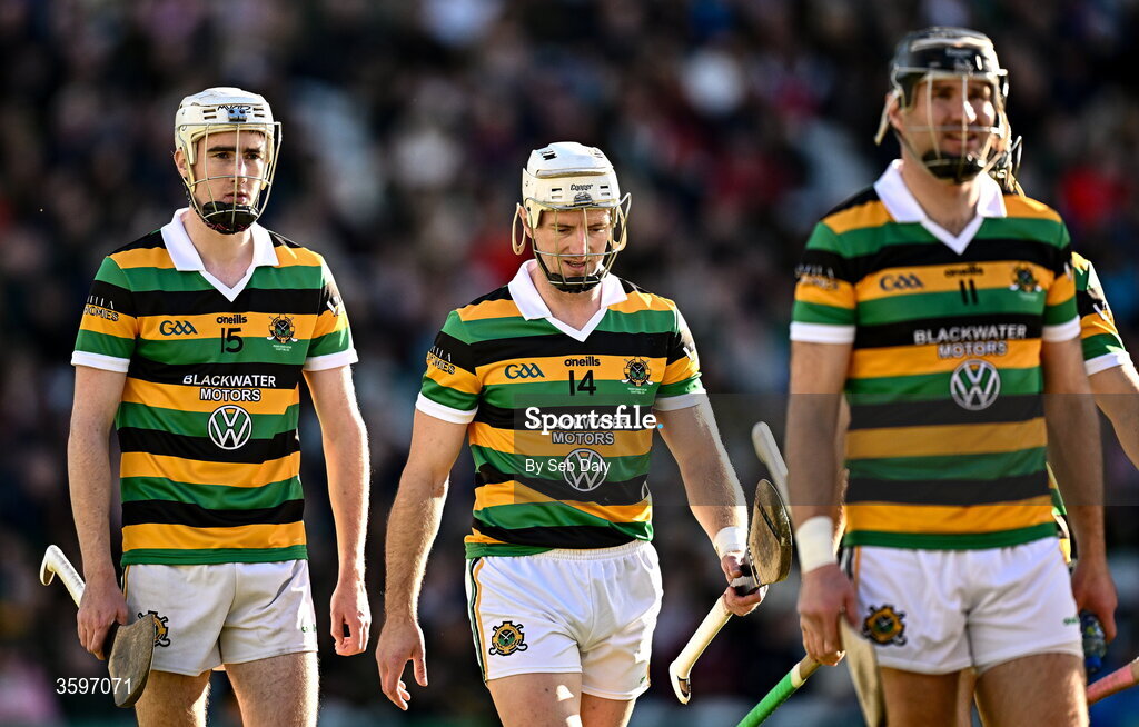 18 October 2026; Patrick Horgan of Glen Rovers, centre, with teammates Eoin O’Leary, left, and Dean Brosnan before the Cork County Premier Senior Club Hurling Championship final match between Glen Rovers and St Finbarr's at SuperValu Páirc Uí Chaoimh in Cork. Photo by Seb Daly/Sportsfile