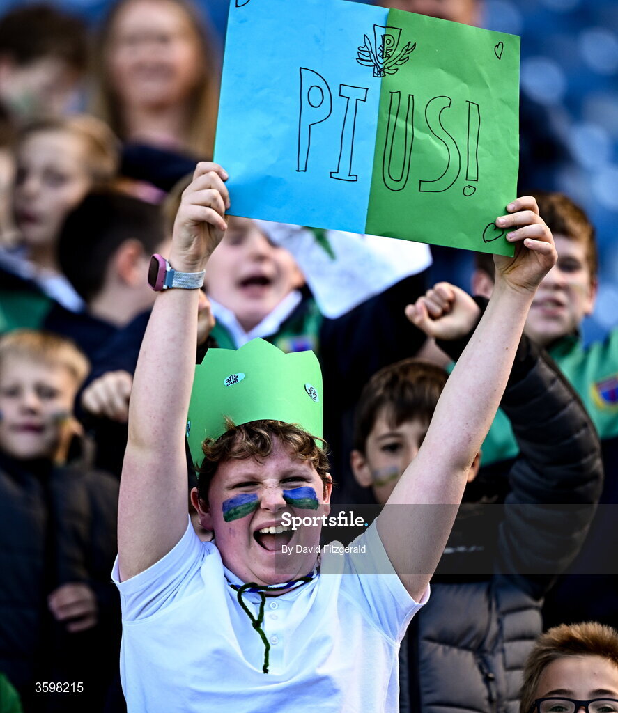 20 October 2026; Supporters during day two of the Cumann na mBunscol 2026 Autumn Football finals match between St Pius X Boys National School and St. Helen's SNS at Croke Park in Dublin. Photo by David Fitzgerald/Sportsfile