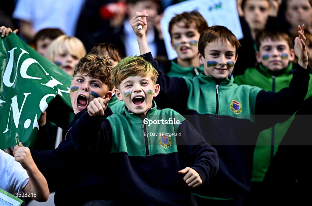 20 October 2026; Supporters during day two of the Cumann na mBunscol 2026 Autumn Football finals match between St Pius X Boys National School and St. Helen's SNS at Croke Park in Dublin. Photo by David Fitzgerald/Sportsfile