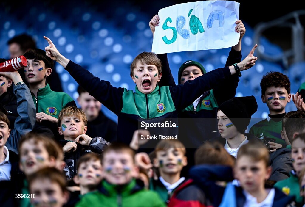 20 October 2026; Supporters during day two of the Cumann na mBunscol 2026 Autumn Football finals match between St Pius X Boys National School and St. Helen's SNS at Croke Park in Dublin. Photo by David Fitzgerald/Sportsfile