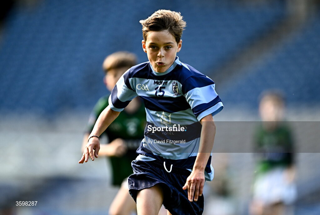 20 October 2026; Evan Flynn of St Helen's SNS during day two of the Cumann na mBunscol 2026 Autumn Football finals match between St Pius X Boys National School and St. Helen's SNS at Croke Park in Dublin. Photo by David Fitzgerald/Sportsfile