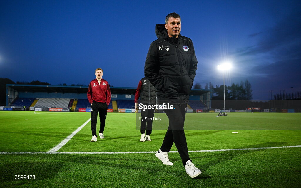23 October 2026; Drogheda United manager Kevin Doherty before the SSE Airtricity Men's Premier Division match between Waterford and Drogheda United at RSC in Waterford. Photo by Seb Daly/Sportsfile