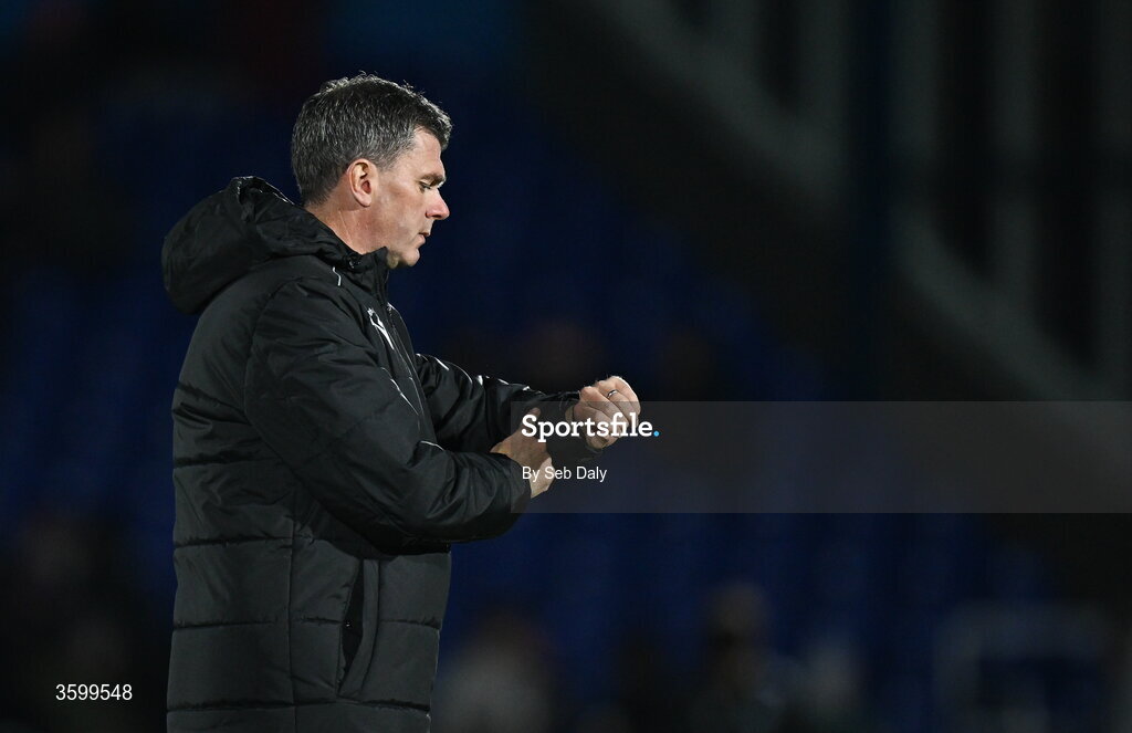 23 October 2026; Drogheda United manager Kevin Doherty before the SSE Airtricity Men's Premier Division match between Waterford and Drogheda United at RSC in Waterford. Photo by Seb Daly/Sportsfile