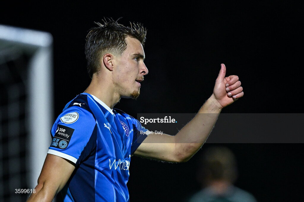 23 October 2026; Tommy Lonergan of Waterford during the SSE Airtricity Men's Premier Division match between Waterford and Drogheda United at RSC in Waterford. Photo by Seb Daly/Sportsfile