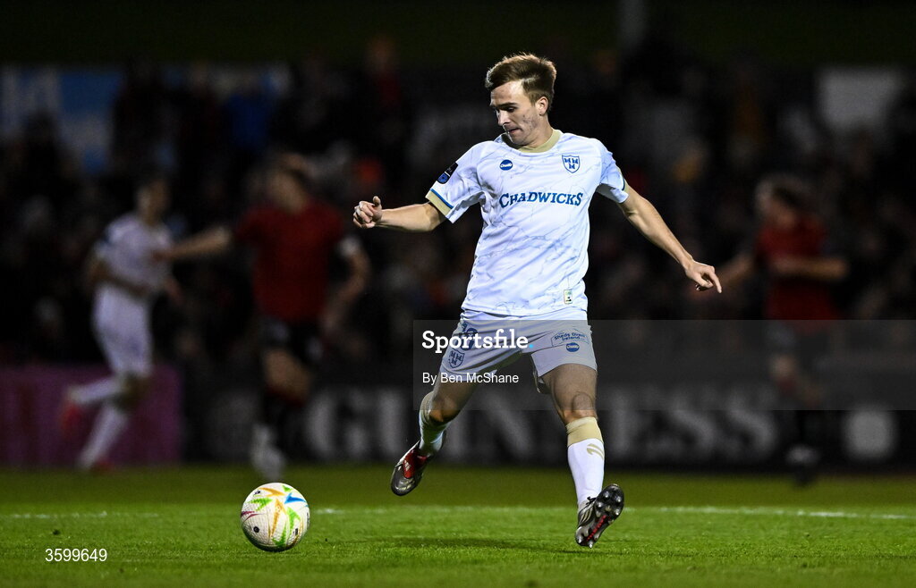 23 October 2026; James Norris of Shelbourne during the SSE Airtricity Men's Premier Division match between Bohemians and Shelbourne at Dalymount Park in Dublin. Photo by Ben McShane/Sportsfile