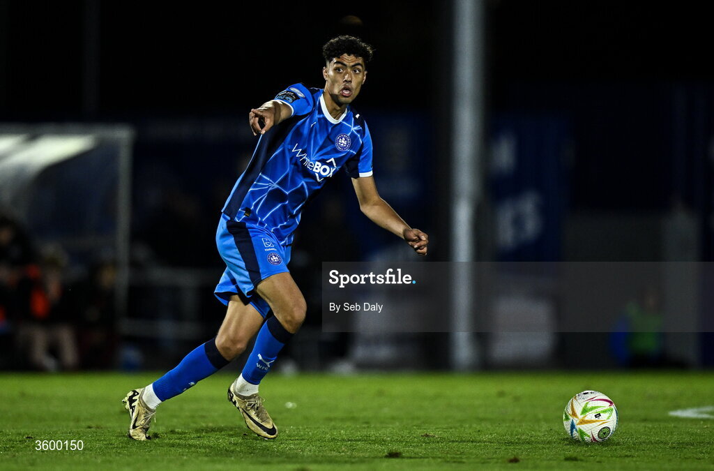 23 October 2026; Noah Mawene of Waterford during the SSE Airtricity Men's Premier Division match between Waterford and Drogheda United at RSC in Waterford. Photo by Seb Daly/Sportsfile