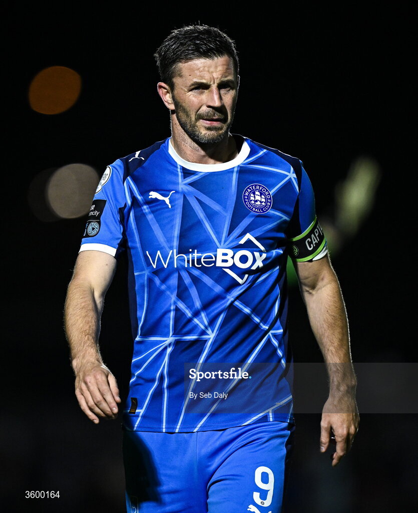 23 October 2026; Pádraig Amond of Waterford during the SSE Airtricity Men's Premier Division match between Waterford and Drogheda United at RSC in Waterford. Photo by Seb Daly/Sportsfile