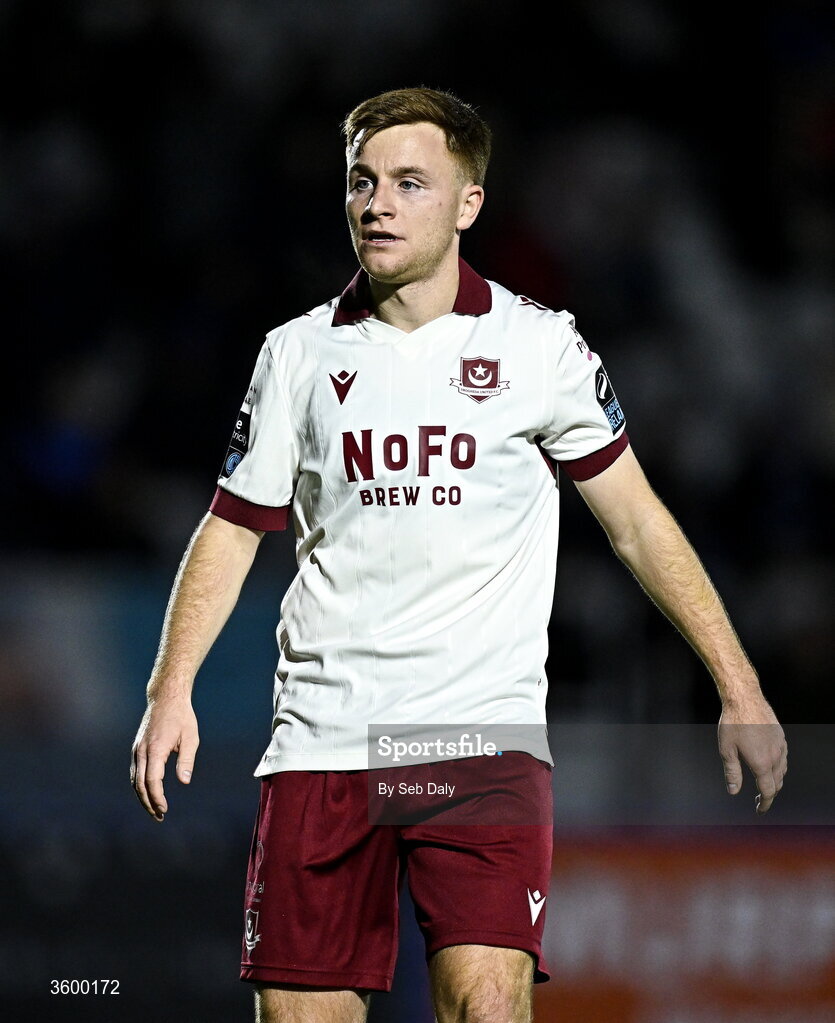 23 October 2026; Brandon Kavanagh of Drogheda United during the SSE Airtricity Men's Premier Division match between Waterford and Drogheda United at RSC in Waterford. Photo by Seb Daly/Sportsfile