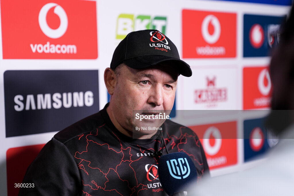 24 October 2026; Ulster head coach Richie Murphy before the United Rugby Championship match between Vodacom Bulls and Ulster at Loftus Versfeld in Pretoria, South Africa. Photo by Nic Bothma/Sportsfile