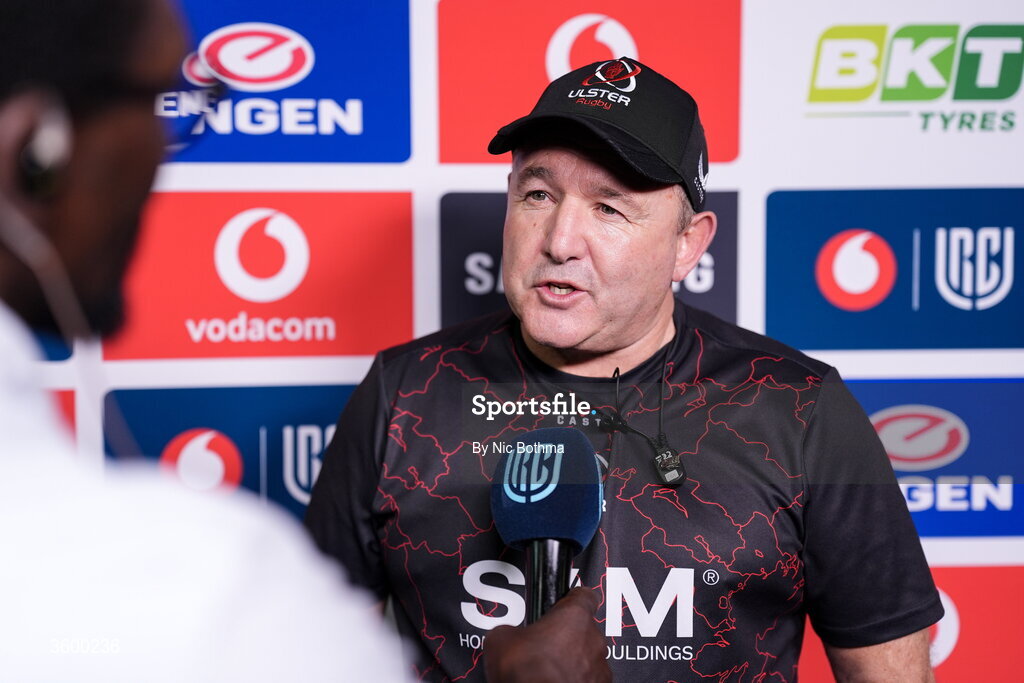 24 October 2026; Ulster head coach Richie Murphy before the United Rugby Championship match between Vodacom Bulls and Ulster at Loftus Versfeld in Pretoria, South Africa. Photo by Nic Bothma/Sportsfile