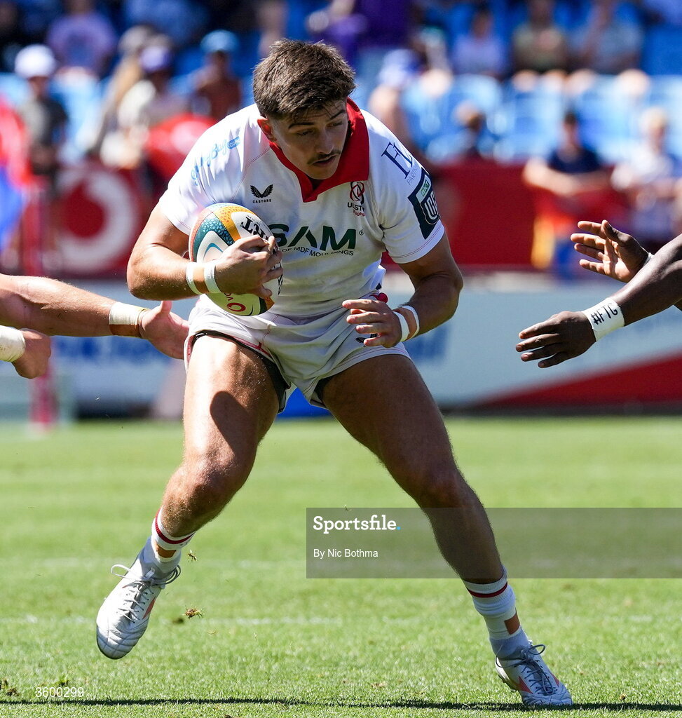 24 October 2026; Chay Mullins of Ulster in action during the United Rugby Championship match between Vodacom Bulls and Ulster at Loftus Versfeld in Pretoria, South Africa. Photo by Nic Bothma/Sportsfile