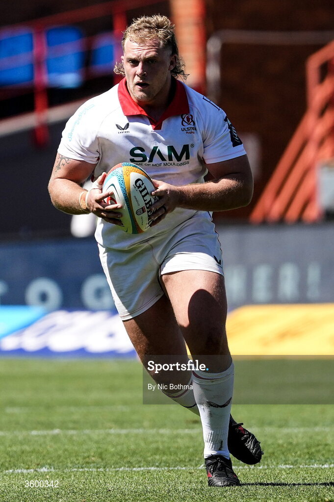 24 October 2026; Keynan Knox of Ulster in action during the United Rugby Championship match between Vodacom Bulls and Ulster at Loftus Versfeld in Pretoria, South Africa. Photo by Nic Bothma/Sportsfile