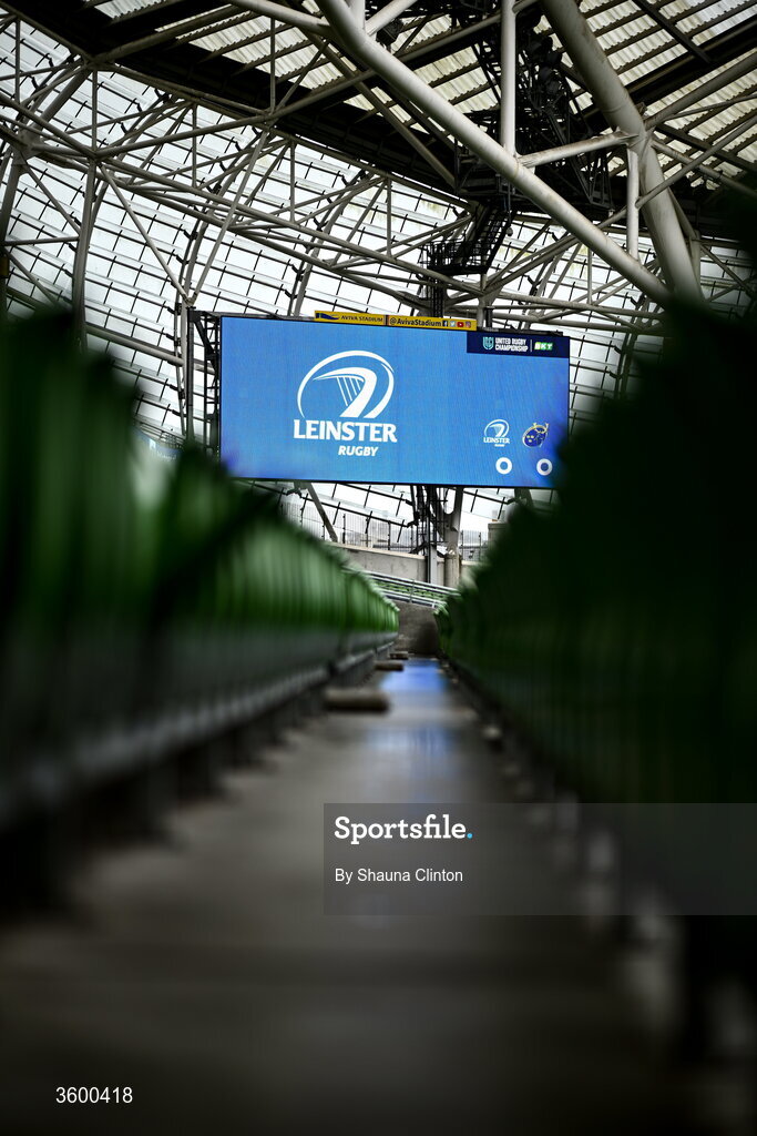 24 October 2026; A general view before the United Rugby Championship match between Leinster and Munster at the Aviva Stadium in Dublin. Photo by Shauna Clinton/Sportsfile