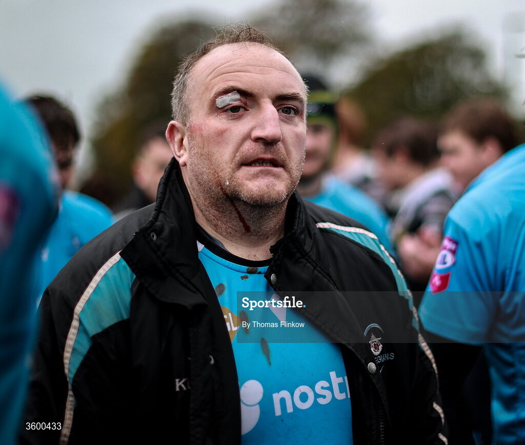 24 October 2026; Tom Gormley of Galwegians after the Energia Men's All-Ireland League Division 2A match between Galwegians and Ballymena at Crowley Park in Galway. Photo by Thomas Flinkow/Sportsfile