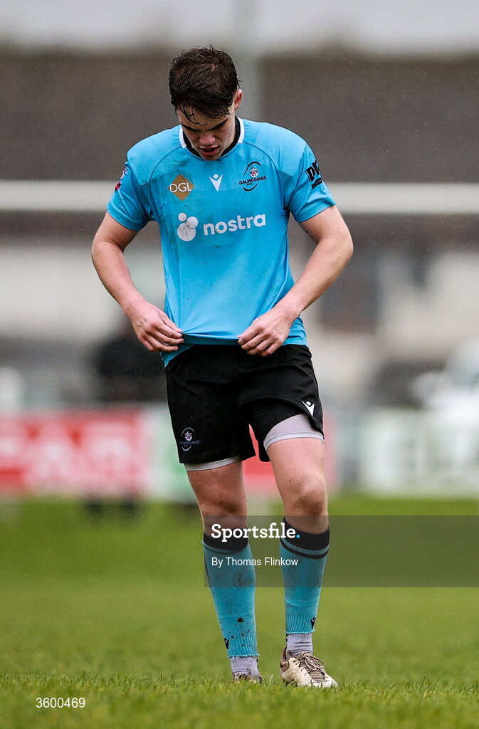 24 October 2026; Ollie Worth of Galwegians during the Energia Men's All-Ireland League Division 2A match between Galwegians and Ballymena at Crowley Park in Galway. Photo by Thomas Flinkow/Sportsfile