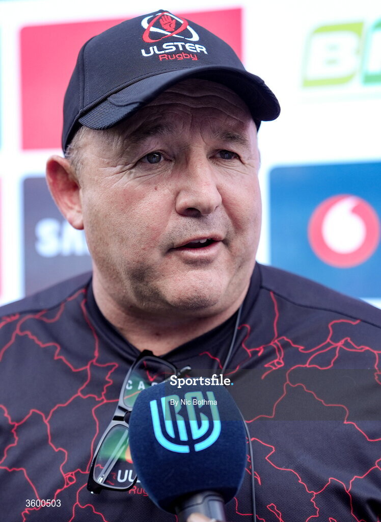 24 October 2026;  Ulster head coach Richie Murphy speaks after the United Rugby Championship match between Vodacom Bulls and Ulster at Loftus Versfeld in Pretoria, South Africa. Photo by Nic Bothma/Sportsfile