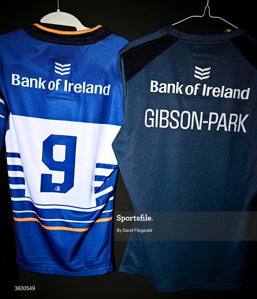 24 October 2026; The jersey of Jamison Gibson-Park of Leinster is seen before the United Rugby Championship match between Leinster and Munster at the Aviva Stadium in Dublin. Photo by David Fitzgerald/Sportsfile