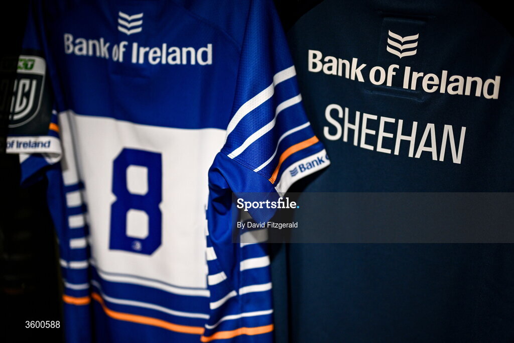 24 October 2026; The jersey of Dan Sheehan of Leinster is seen before the United Rugby Championship match between Leinster and Munster at the Aviva Stadium in Dublin. Photo by David Fitzgerald/Sportsfile