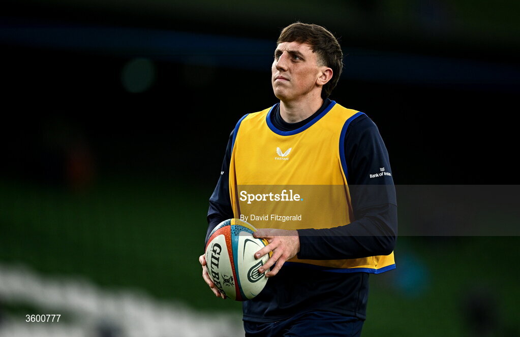 24 October 2026; Charlie Tector of Leinster before the United Rugby Championship match between Leinster and Munster at the Aviva Stadium in Dublin. Photo by David Fitzgerald/Sportsfile