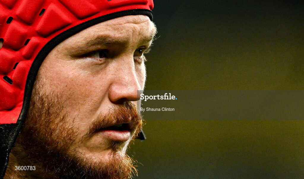 24 October 2026; Marnus van der Merwe of Munster before the United Rugby Championship match between Leinster and Munster at the Aviva Stadium in Dublin. Photo by Shauna Clinton/Sportsfile